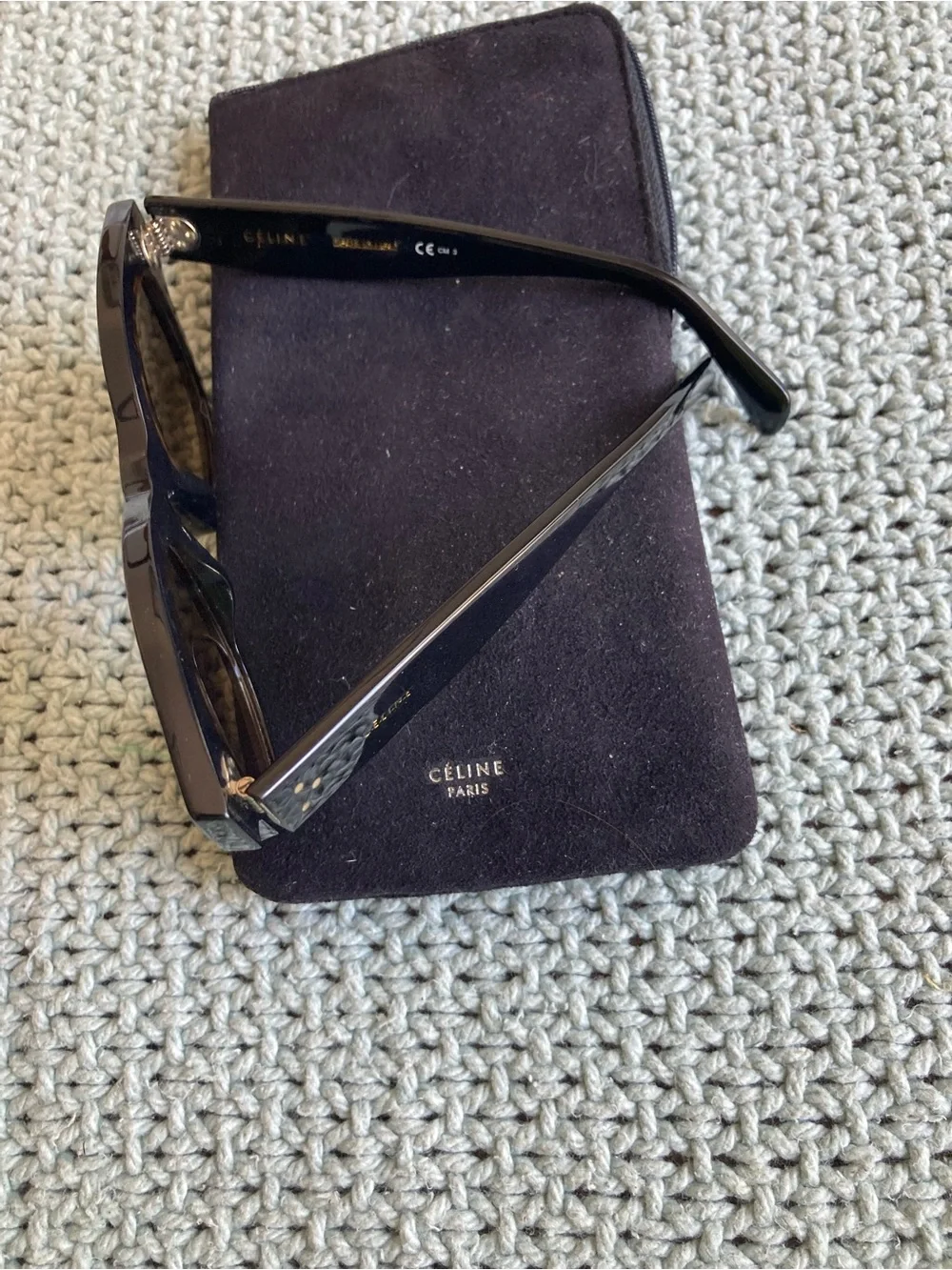 Celine Black Sunglasses with Dark Gray Lenses